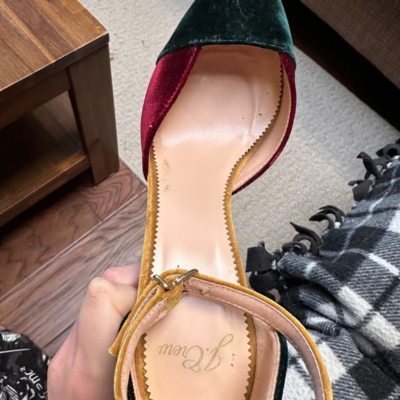 J. Crew Pointed-toe pumps in colorblock velvet W 7.5 - Picture 3 of 6
